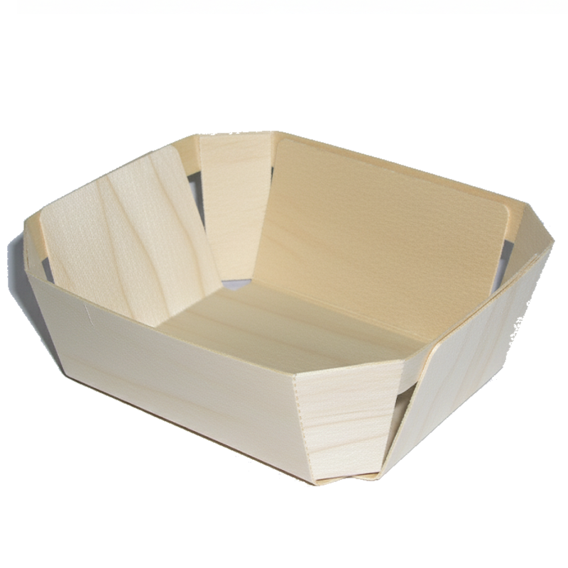 Barquettes bois collées