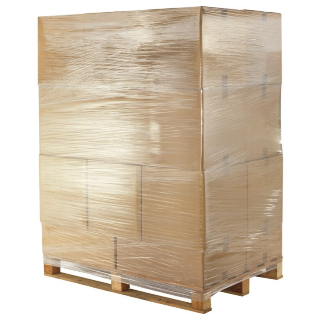 Démonstration de l'utilisation du produit Film étirable manuel Transparent 450x270x17my sur fond neutre