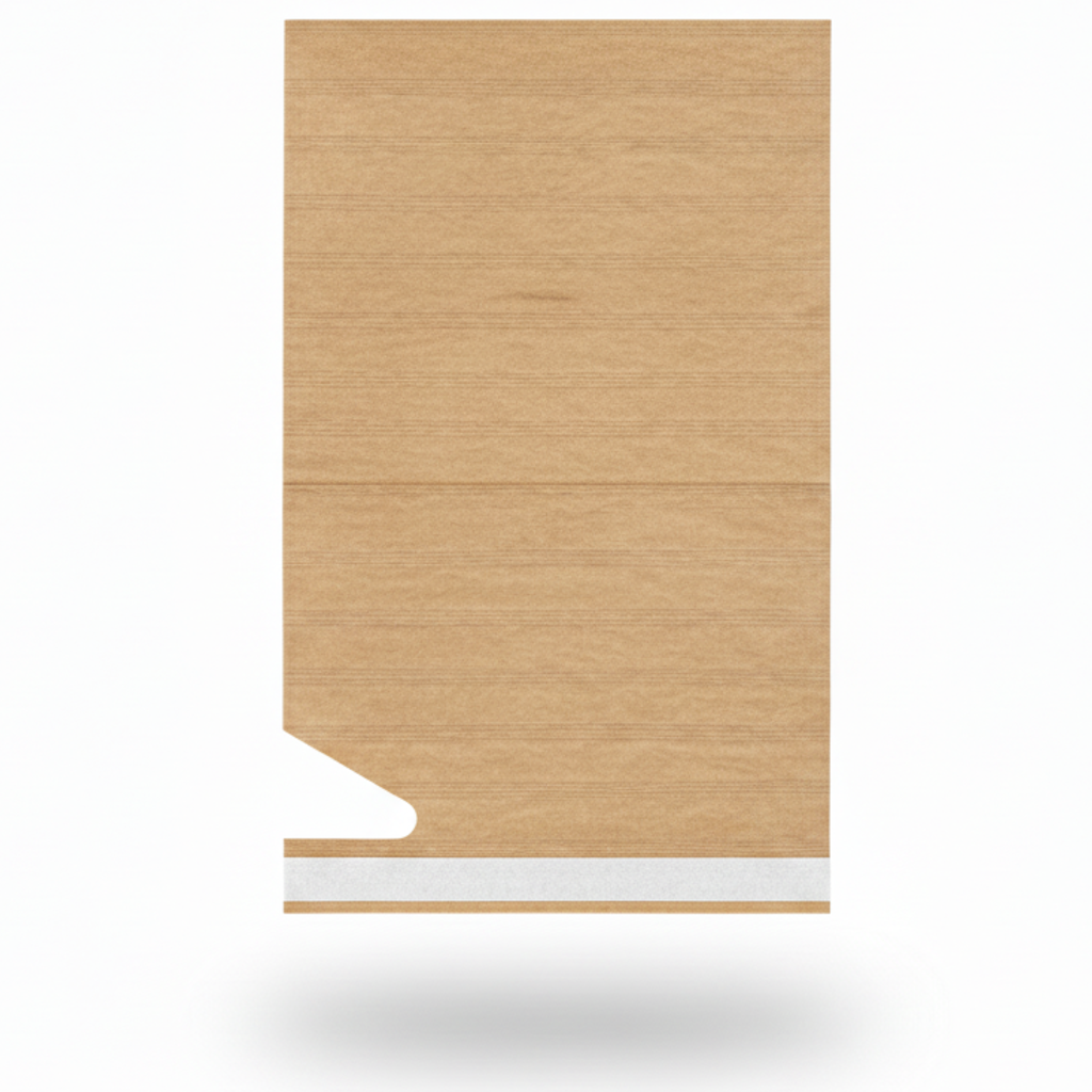 Présentation du produit Bande Papier Asperges en 1kg Kraft avec Adhésif sur fond neutre