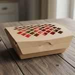 Démonstration de l'utilisation du produit Barquette Carton 250g Kraft + Couvercle Grillagé dans la vie de tout les jours