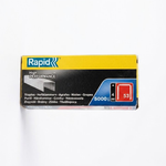 Boîte de 5000 agrafes Rapid 53/04 galvanisées, emballage jaune et noir avec marquage 4 mm