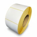 Présentation du produit Etq Adhésive 80x60mm Couché Neutre Blanche sur fond neutre
