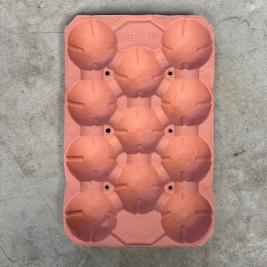 Démonstration de l'utilisation du produit Alvéole Cellulose Saumon Melon 11Q - 60X40cm sur fond neutre