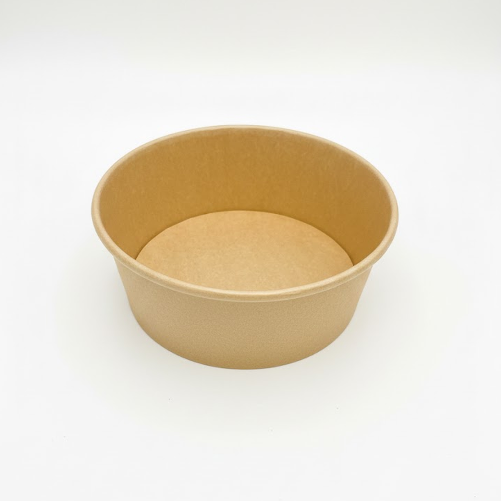 Présentation du produit Pot Carton Kraft Brun Salade 1250ml sur fond neutre