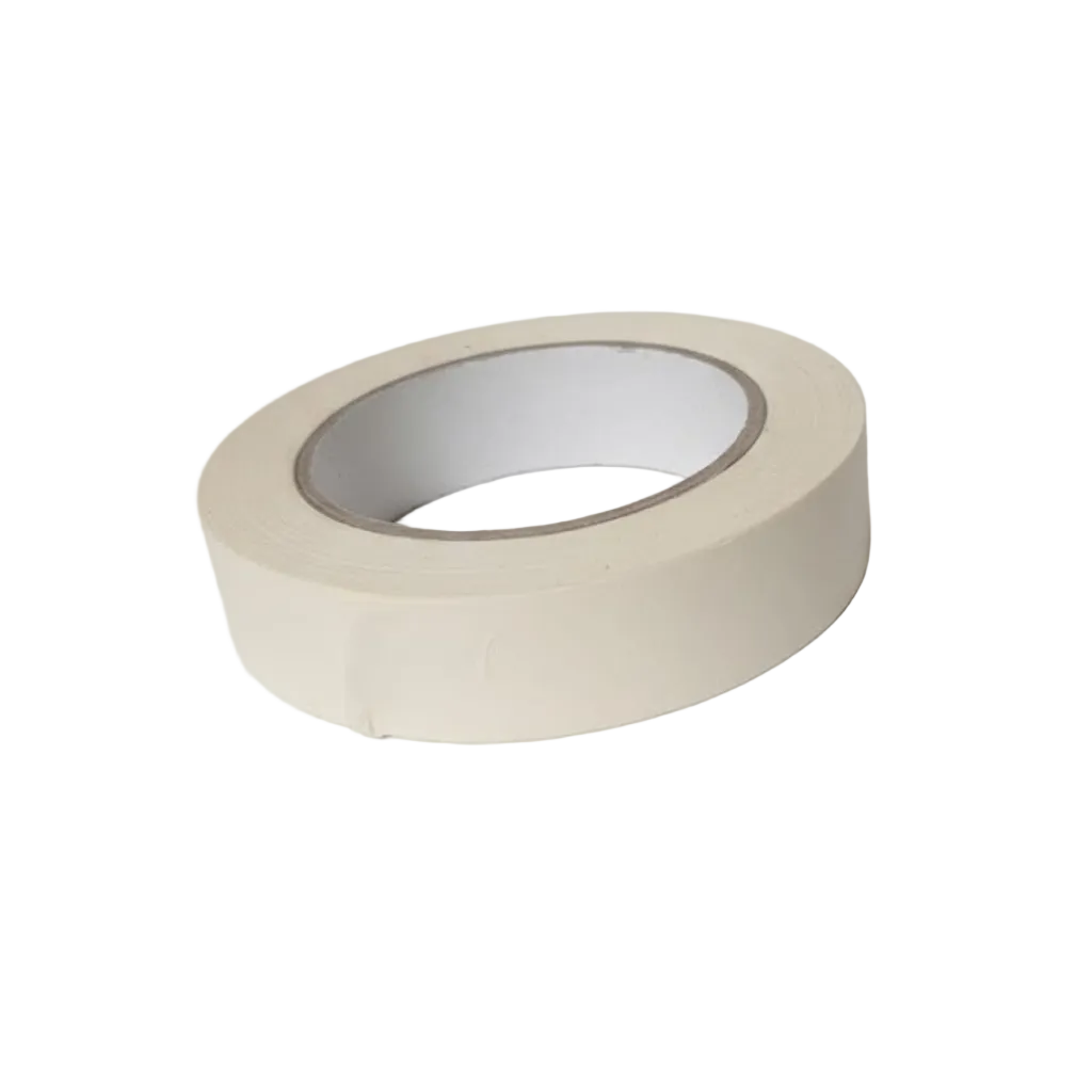 Présentation du produit Ruban Papier Blanc - 25mm x 50m sur fond neutre
