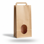 Présentation du produit Sac Papier Fenêtre Filet Ecru 1,5kg / 2kg sur fond neutre