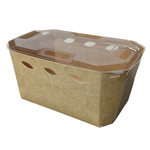 Démonstration de l'utilisation du produit Couvercle pour Barquette Maxipack Cardboard LID sur fond neutre