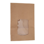 Présentation du produit Sac SOS Kraft Brun avec fenêtre (3kg) sur fond neutre