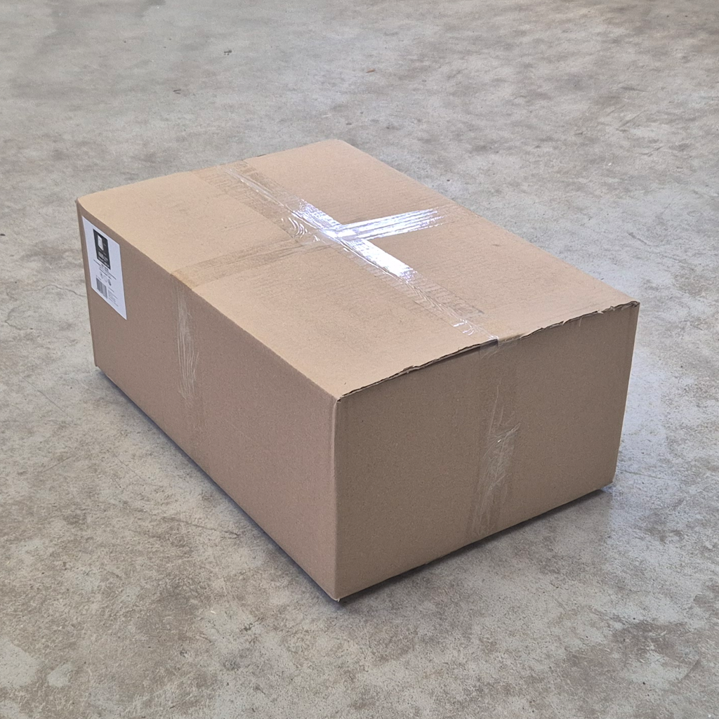 Présentation du colisage reçu pour le produit Sac SOS Kraft Brun avec fenêtre (3kg)