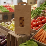 Démonstration de l'utilisation du produit Sac Papier Fenêtre Filet Ecru 5kg dans la vie de tout les jours