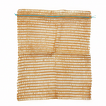 Présentation d'un sac filet jaune 3 kg avec tirette nouée