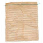 Présentation d'un sac filet jaune 25 kg avec tirette nouée