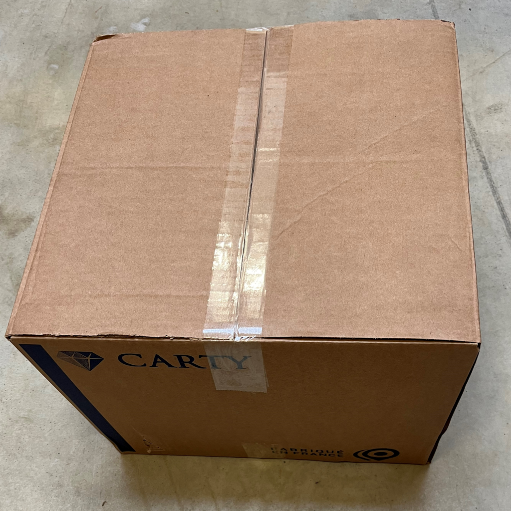 Présentation du colisage reçu pour le produit Ensemble Pot PP Cristal + Couvercle Blanc 25cl