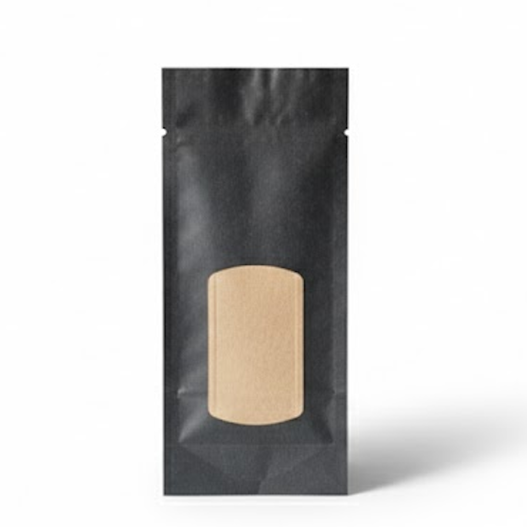 Présentation du produit Sac SOS Noir Vergé avec fenêtre (1kg) sur fond neutre