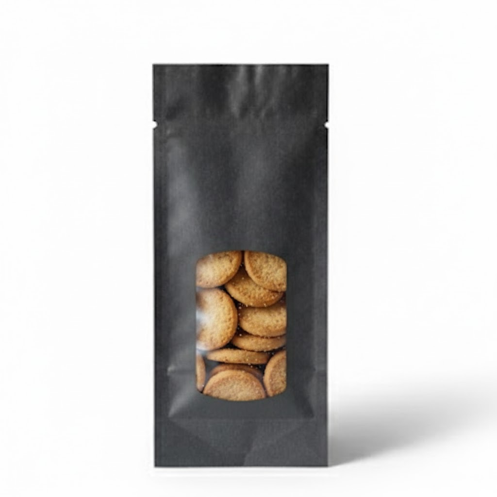 Démonstration de l'utilisation du produit Sac SOS Noir Vergé avec fenêtre (1kg) sur fond neutre