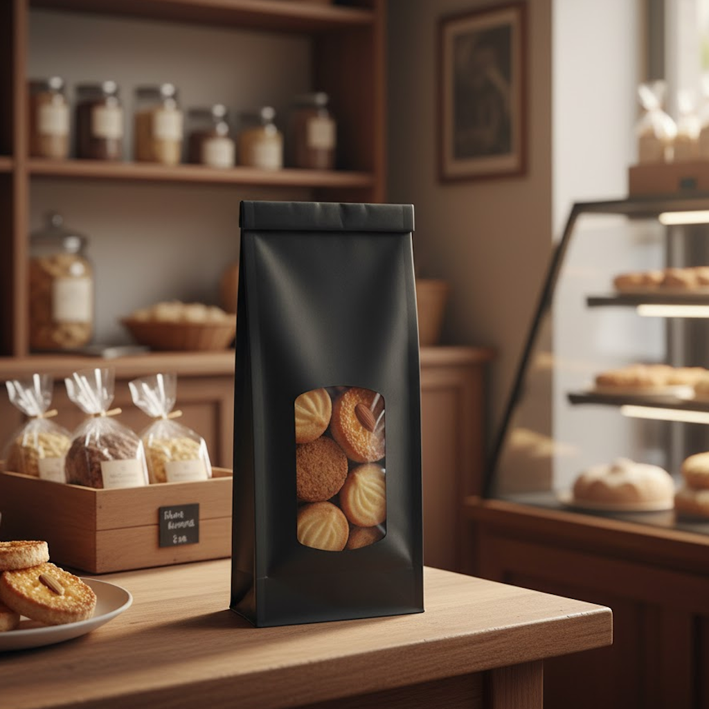 Démonstration de l'utilisation du produit Sac SOS Noir Vergé avec fenêtre (1kg) dans la vie de tout les jours