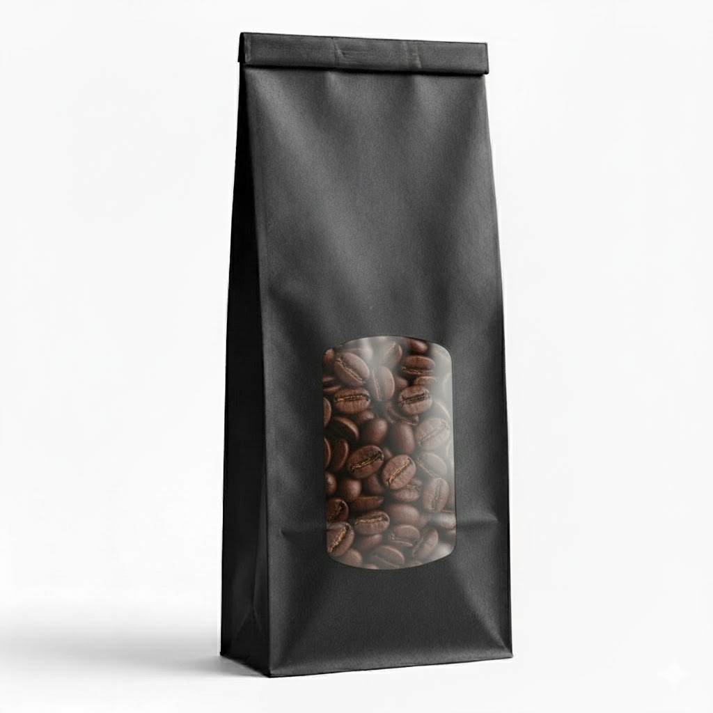 Démonstration de l'utilisation du produit Sac SOS Noir Vergé avec fenêtre (2kg) sur fond neutre