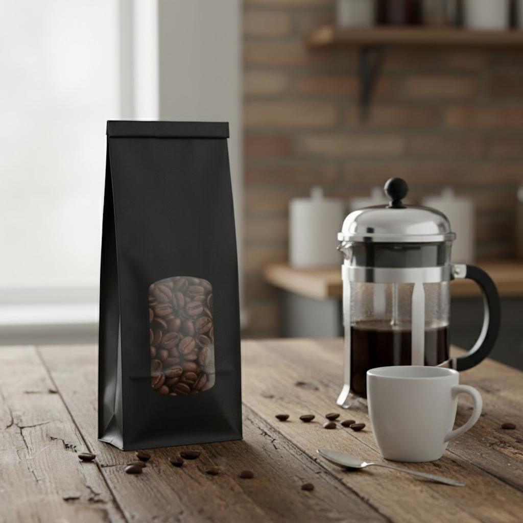 Démonstration de l'utilisation du produit Sac SOS Noir Vergé avec fenêtre (2kg) dans la vie de tout les jours