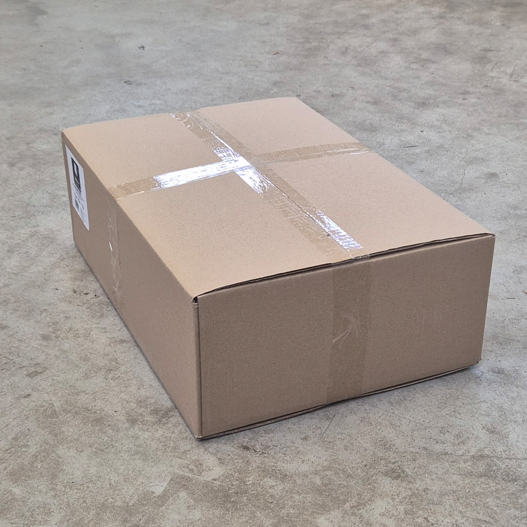 Présentation du colisage reçu pour le produit Sac SOS Kraft Brun avec fenêtre (2kg)