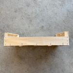 Présentation du colisage reçu pour le produit Plateau Bois 50x30 C70 H100