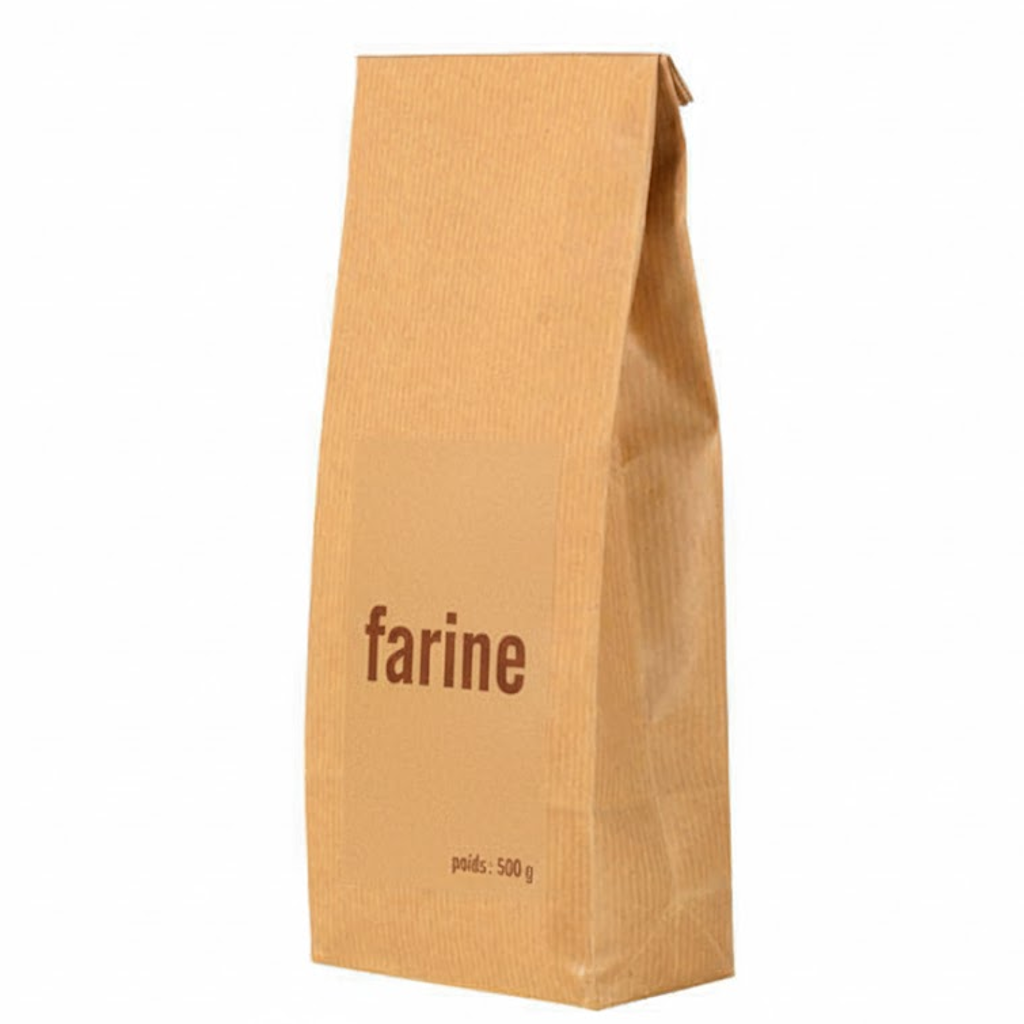 Démonstration de l'utilisation du produit Sac SOS Kraft Brun sans fenêtre (500g) sur fond neutre