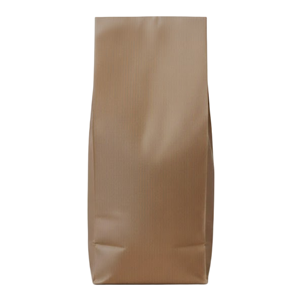 Présentation du produit Sac SOS Kraft Brun sans fenêtre (1-2kg) sur fond neutre