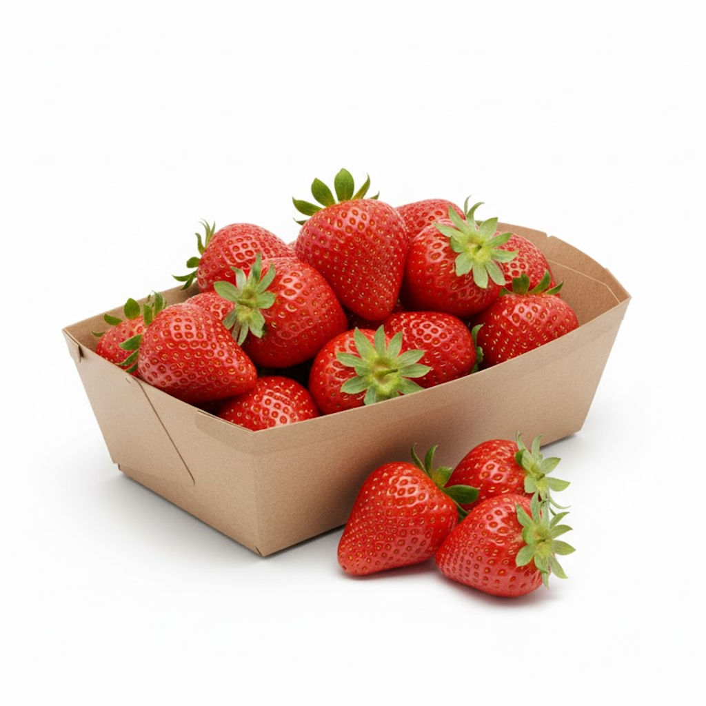 Démonstration de l'utilisation du produit Barquette Carton WK Kraft/Kraft H60 (500g) sur fond neutre