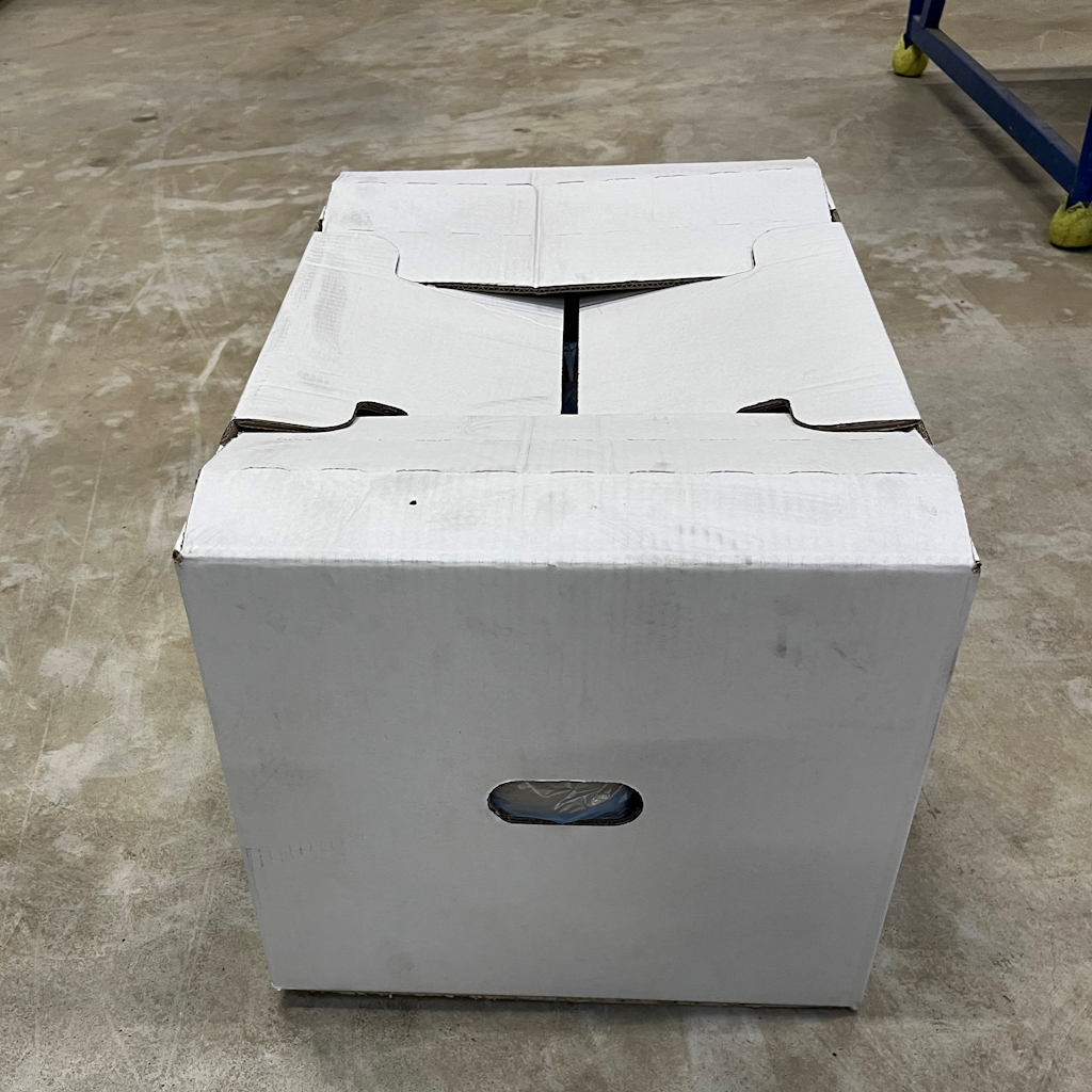 Présentation du colisage reçu pour le produit Barquette Carton WK Kraft/Kraft H55 (250g)