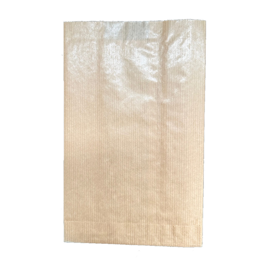 Présentation du produit Sac Papier Kraft Brun 14+9x21cm (500g) Sans Impression sur fond neutre