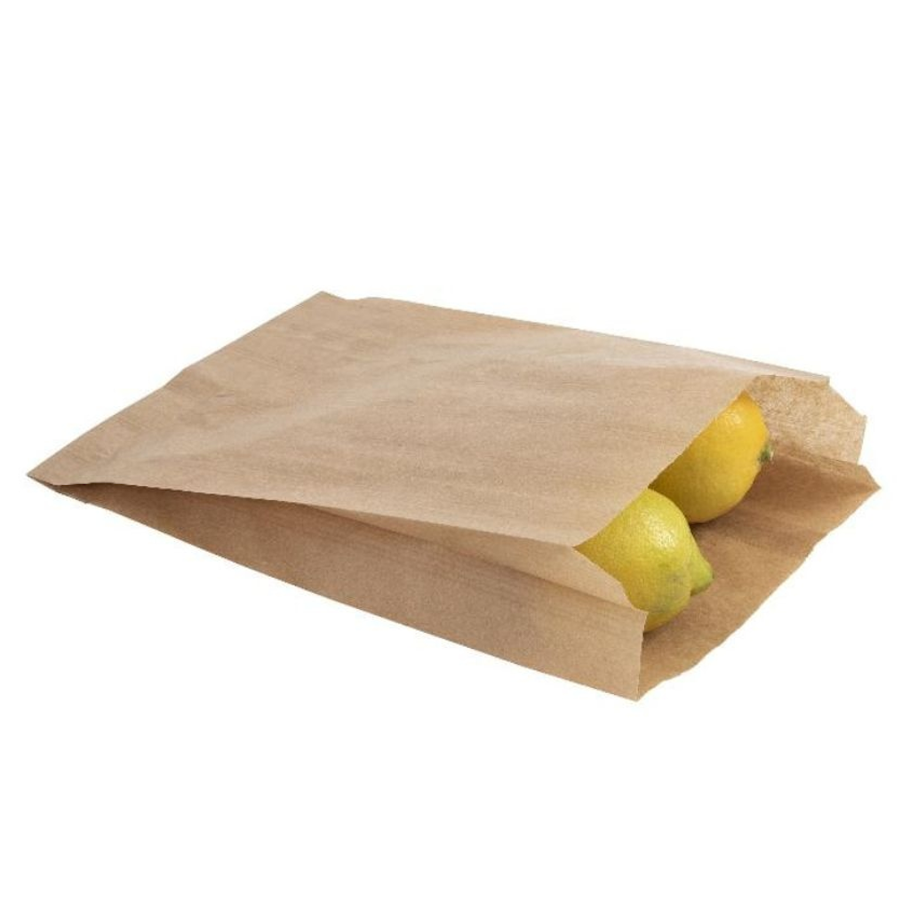 Démonstration de l'utilisation du produit Sac Papier Kraft Brun 14+9x21cm (500g) Sans Impression sur fond neutre