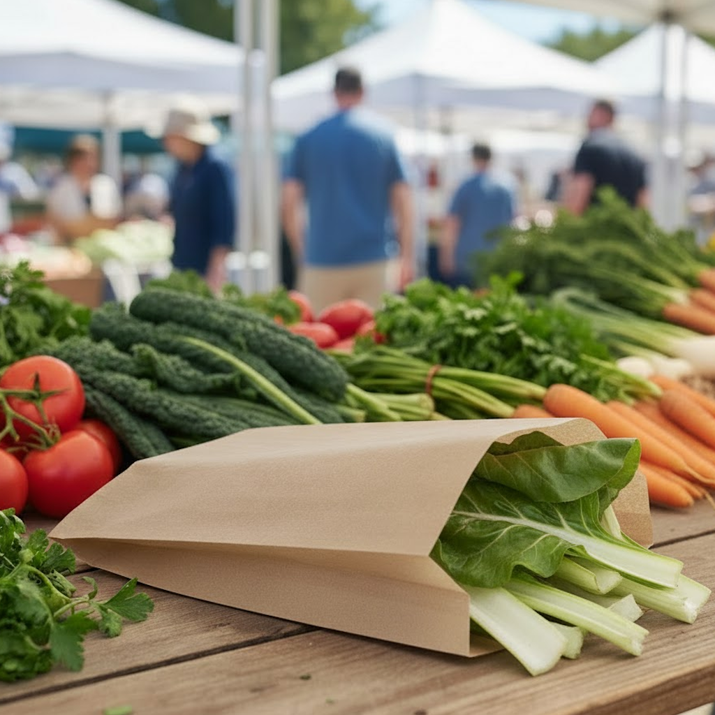 Démonstration de l'utilisation du produit Sac Papier Kraft Brun 14+9x21cm (500g) Sans Impression dans la vie de tout les jours