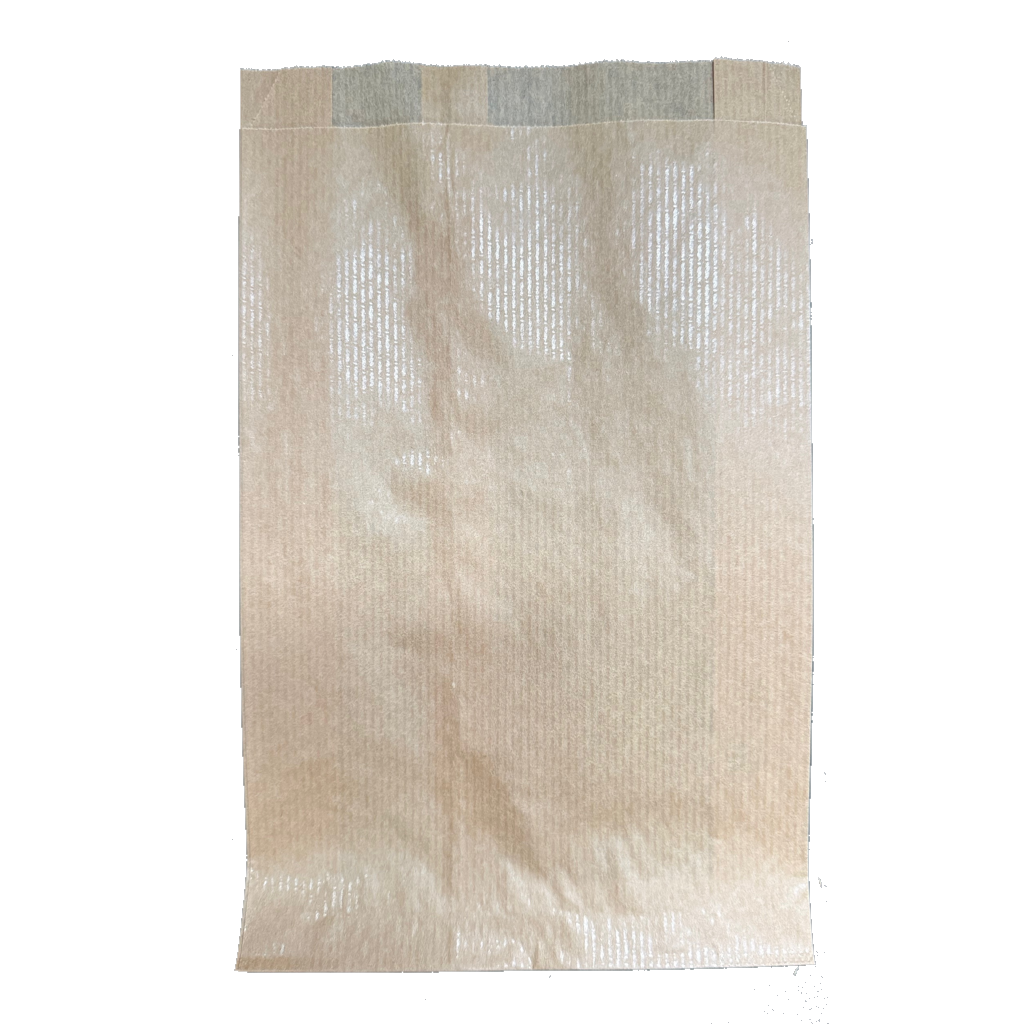 Présentation du produit Sac Papier Kraft Brun 17+6x26cm (1kg) Sans Impression sur fond neutre