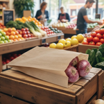 Démonstration de l'utilisation du produit Sac Papier Kraft Brun 17+6x26cm (1kg) Sans Impression dans la vie de tout les jours