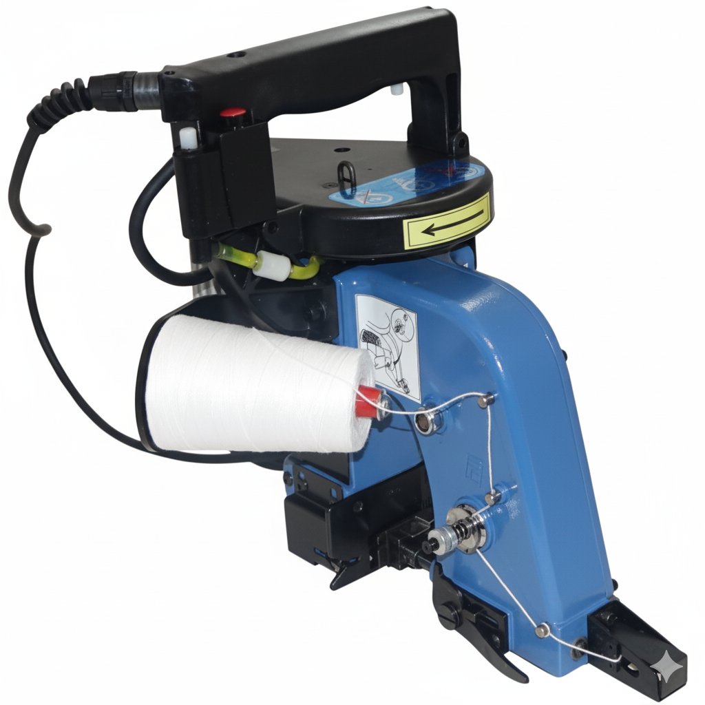 Démonstration de l'utilisation du produit Couseuse Portative "F" sur fond neutre