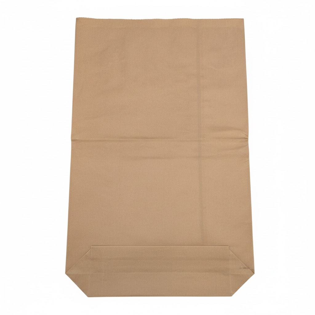 Présentation du produit Sac Papier 25kg Ecru/Brun Gueule Ouverte sur fond neutre