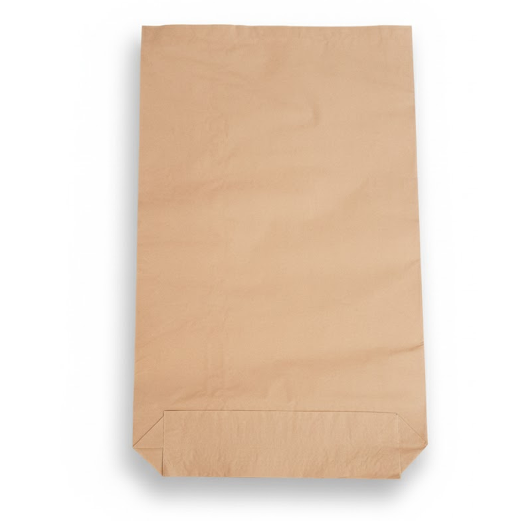 Présentation du produit Sac Papier 50kg Ecru/Brun Gueule Ouverte sur fond neutre