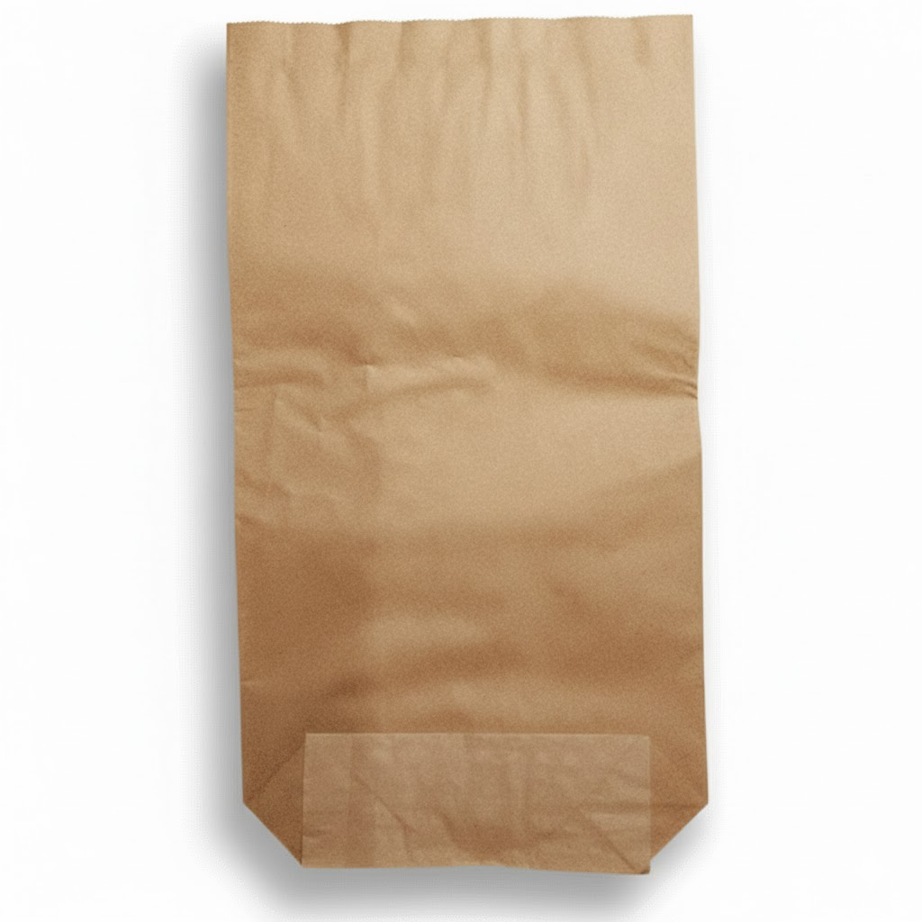 Présentation du produit Sac Papier 10kg Ecru/Brun Gueule Ouverte sur fond neutre