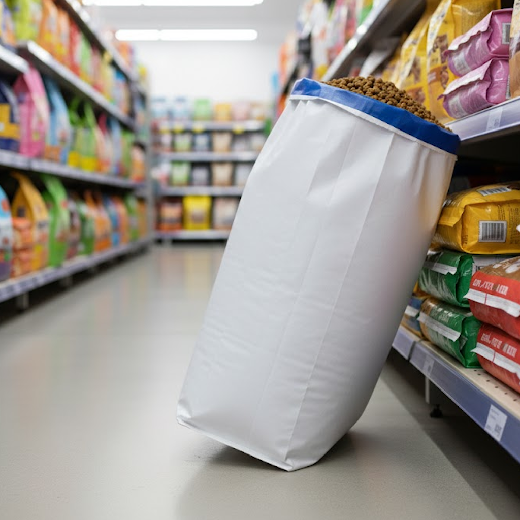 Présentation du colisage reçu pour le produit Sac Papier 25kg Blanc Gueule Ouverte + Sache Bleue