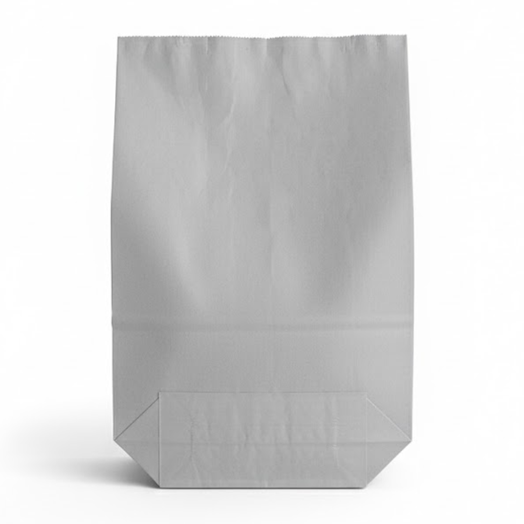 Présentation du produit Sac Papier 5kg Blanc Gueule Ouverte sur fond neutre
