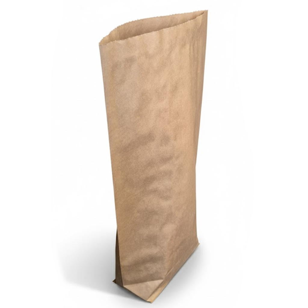 Démonstration de l'utilisation du produit Sac Papier 5kg Ecru/Brun Gueule Ouverte sur fond neutre