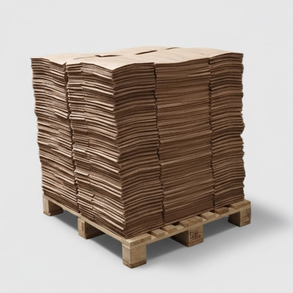 Présentation du colisage reçu pour le produit Sac Papier 5kg Ecru/Brun Gueule Ouverte