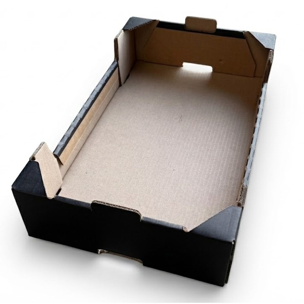 Présentation du produit Plateau Carton 50x30 H10.5 Noir sur fond neutre