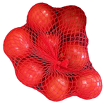 Filet cellulose rouge 80 fils en manchon contenant des tomates conditionnées dans le filet