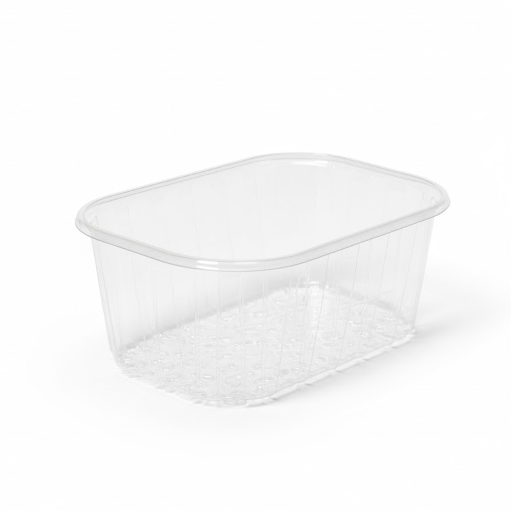 Présentation du produit Barquette PET 250g + Bulle - 142x94xH52mm sur fond neutre