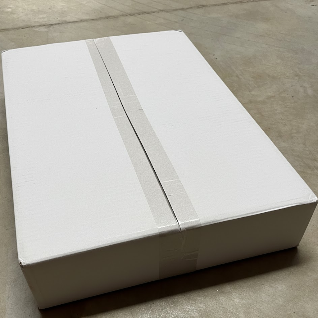 Présentation du colisage reçu pour le produit DUPLEX Blanc 60GR NADIA 25x33cm