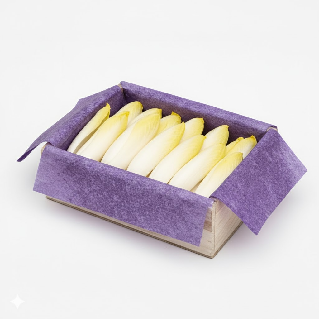 Démonstration de l'utilisation du produit Format en croix paraffiné 800x900 pour 40x30 endive sur fond neutre