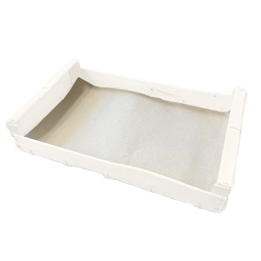 Démonstration de l'utilisation du produit Fond de Caisse Gris pour Plateau 40x30 sur fond neutre