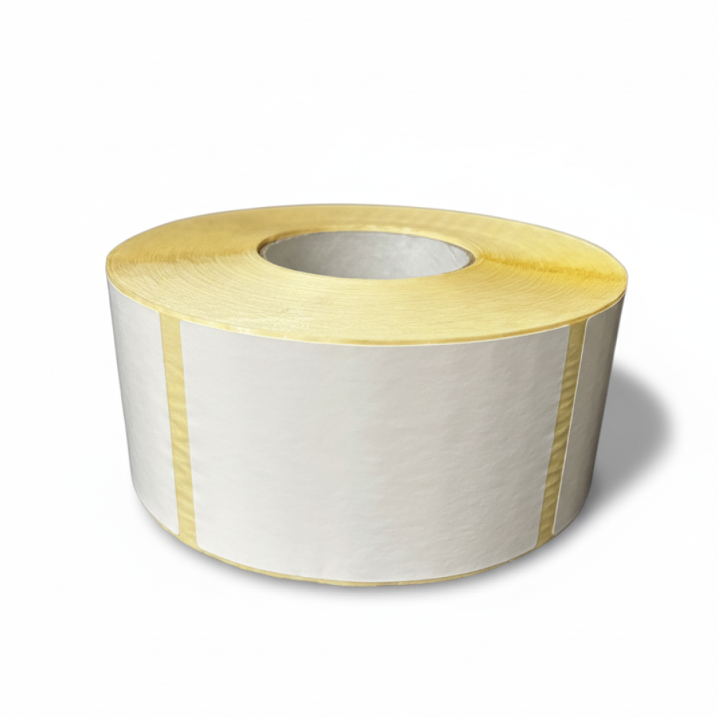 Présentation du produit Etq Adhésive 77,5x120mm couché - Rlx 1000 sur fond neutre