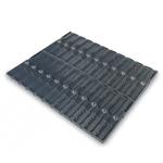 Plaque intercalaire VINPLAST 1210 noire avec alvéoles pour bouteilles, vue en perspective