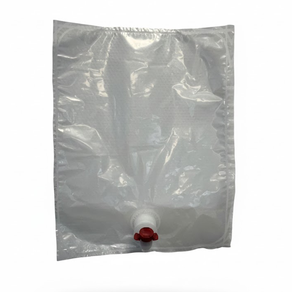 Présentation du produit Poche Transparente 5L EVOH Robinet Centre sur fond neutre